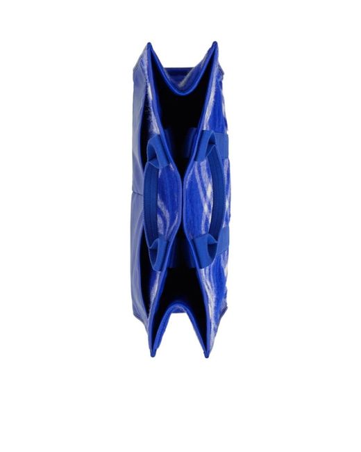 Burberry Blue Check-Pattern Top Handle Bag for men