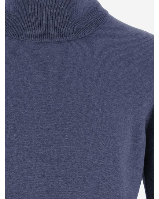 Tagliatore Blue Miles High-Neck Wool Sweater for men