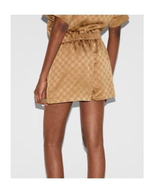 Gucci Natural Satin Short Shorts