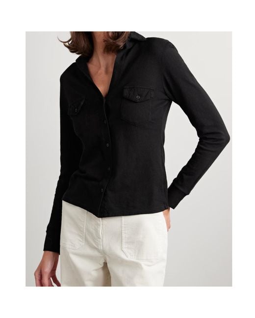 Nili Lotan Black Liam Button Down Shirt