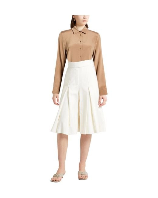 Max Mara Natural Solid Colour Shirts Blouses