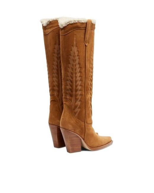 Paris Texas Brown Suede Cowboy Boots