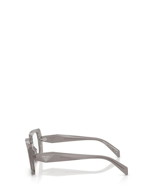 Prada White Eyewear Rectangular Frame Glasses