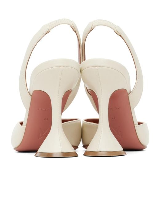 AMINA MUADDI White Holli 95 Sling Pointed-Toe High-Heeled Sandals