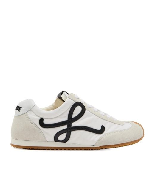 Loewe White Nylon Sports Shoes for men