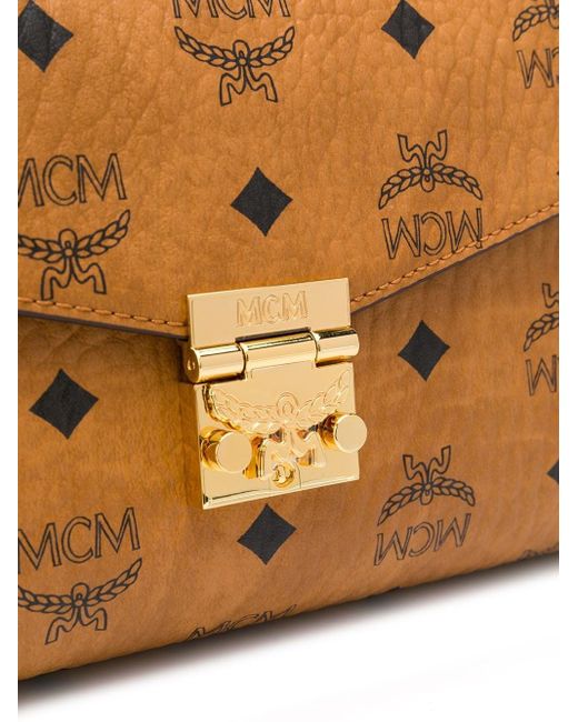 MCM Brown Monogram-Print Shoulder Bag