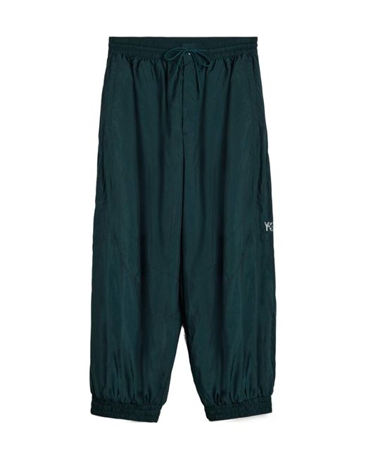 Y-3 Green Drawstring Track Pants for men
