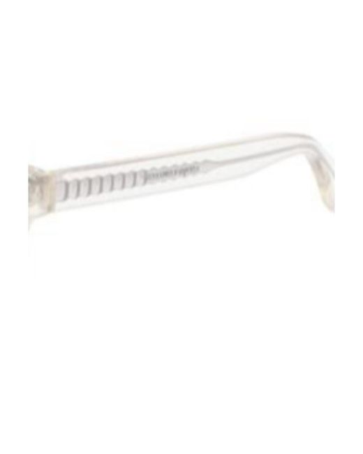 McQueen White Round Frame Sunglasses