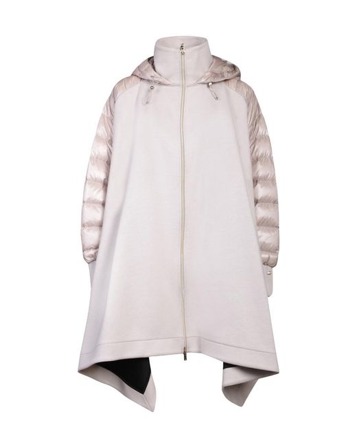 Herno Multicolor Draped Hooded Coat