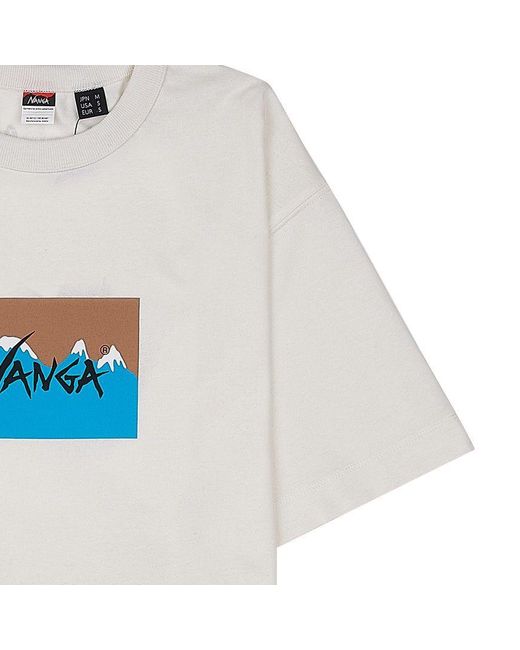 NANGA White Crew Neck T-Shirt for men