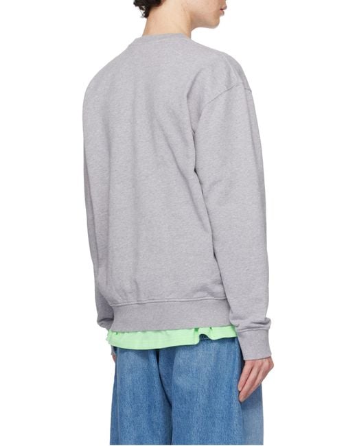 J.W. Anderson Gray Jw Anderson Logo Embroidered Sweatshirt for men