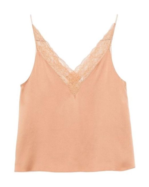 Forte_forte Natural Lace-Trim Camisole Top