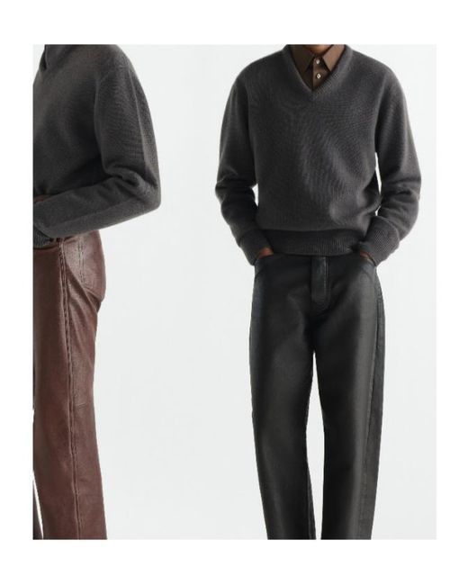 Lemaire Gray V-Neck Sweater
