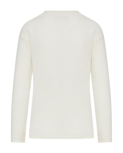 Dior White Long-Sleeved Cashmere Knitwear