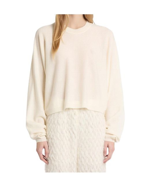 Marella White Crew-Neck Sweater