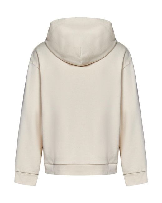 Alanui White Cream-Colored Organic Cotton Hoodie for men