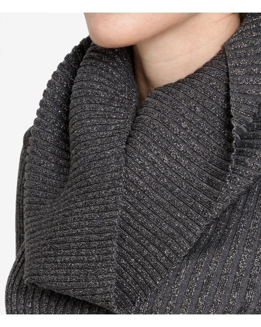 Alberta Ferretti Gray High-Necked Sweater