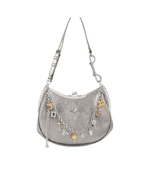 Vivienne Westwood Gray Charm Frame Purse