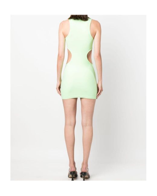 Reina Olga Green Cut-Out Sleeveless Minidress