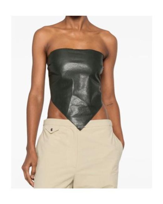 Paloma Wool Gray Alba Strapless Top