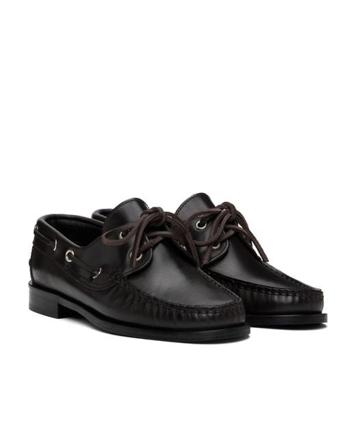 Aeyde Black Pleated Loafers