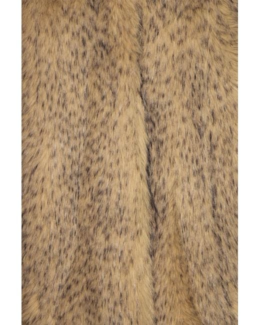 ROTATE BIRGER CHRISTENSEN Natural Faux Fur Long Coat