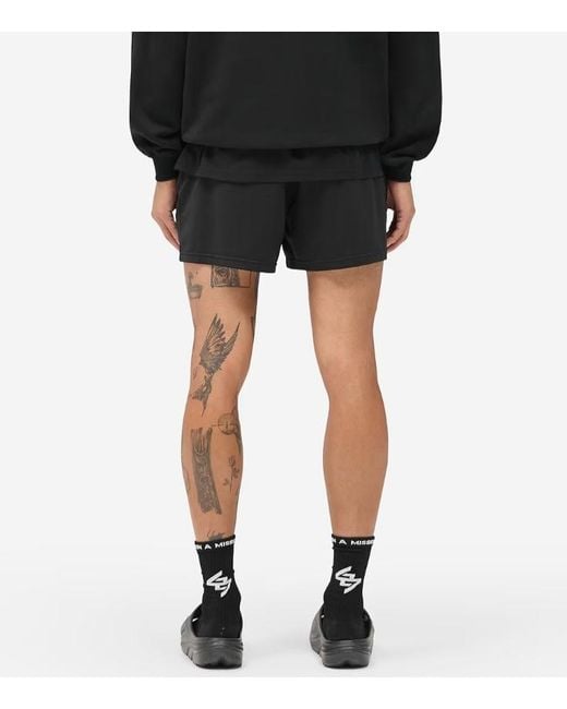 Represent Black Elastic Waist Shorts for men