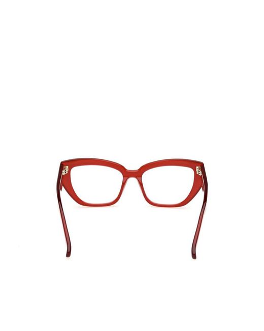 Max Mara Red Cat-Eye Glasses