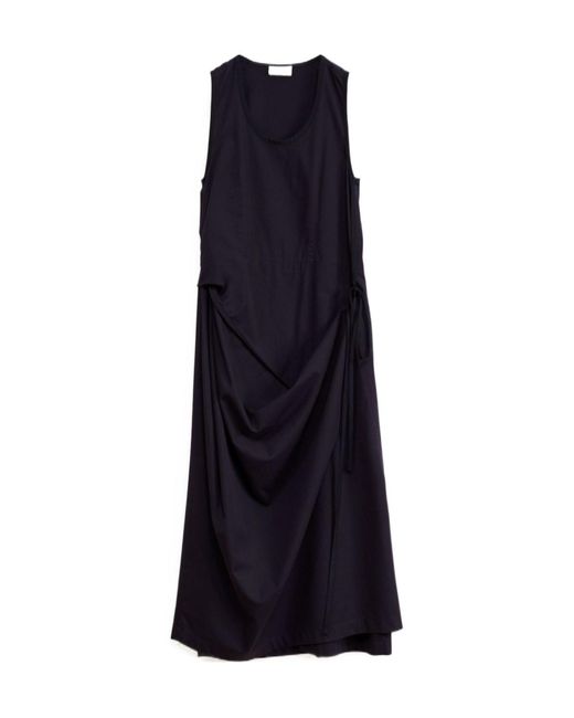 Lemaire Blue Sleeveless Wrap Dress