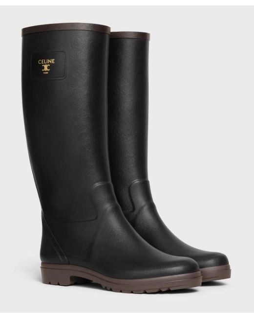 Céline Black Rain Boots