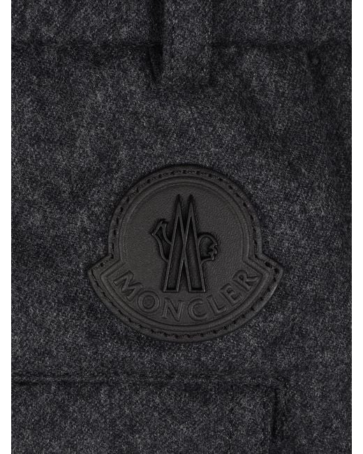 Moncler Gray Flannel Tailored Trousers for men