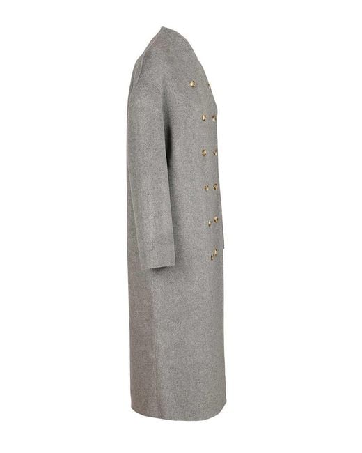 Loulou de Saison Gray Amory Double Breasted Coat