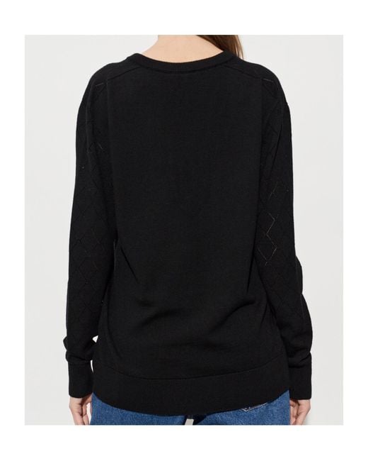 Balmain Black V-Neck Knitted Jumper