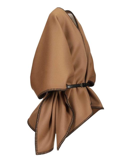 Max Mara Brown Colomba Belted Cape