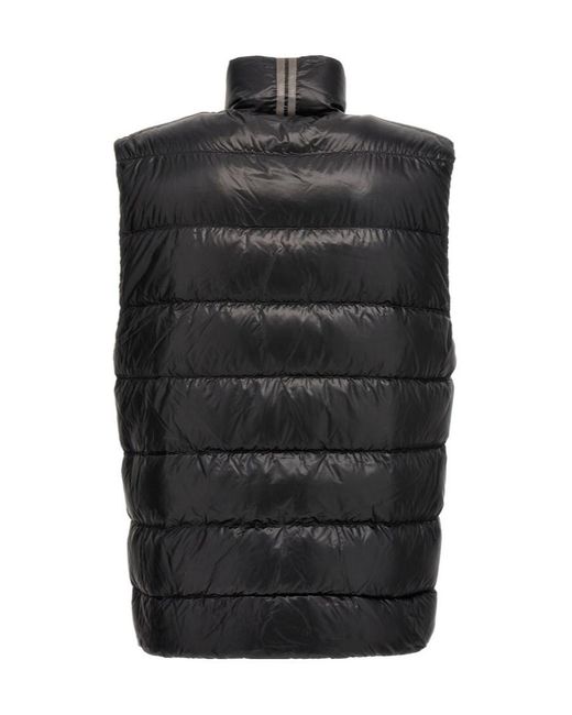 Canada Goose Black Right-Collar Sleeveless Down Vest for men