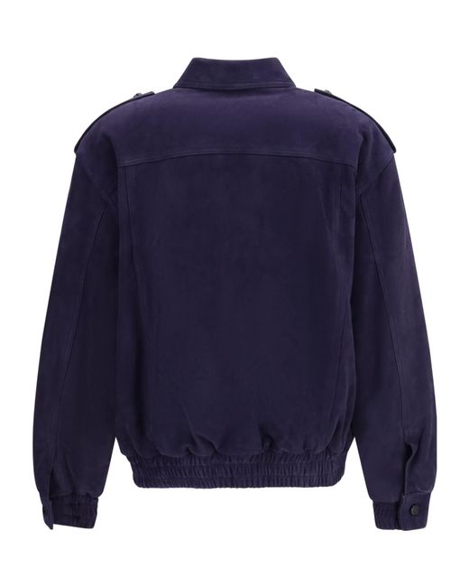 Blazé Milano Blue Blazé Milano Viva Charlie Suede Bomber Jacket