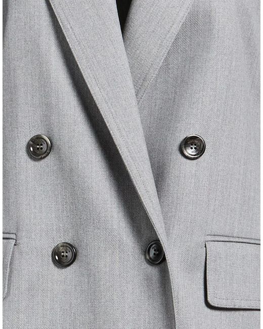 Max Mara Gray Double Breasted Blazers