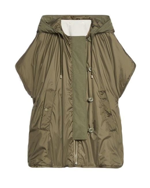 Weekend by Maxmara Green Zip-Up Drawstring Reversible Jacket