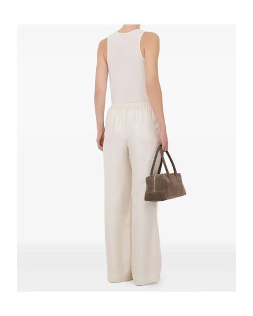Loulou de Saison White Elastic Waist Trousers