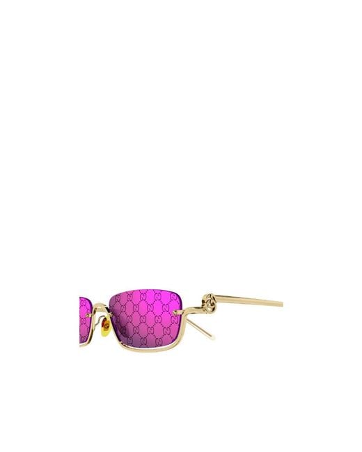 Gucci Pink Eyewear Rectangle Frame Sunglasses for men