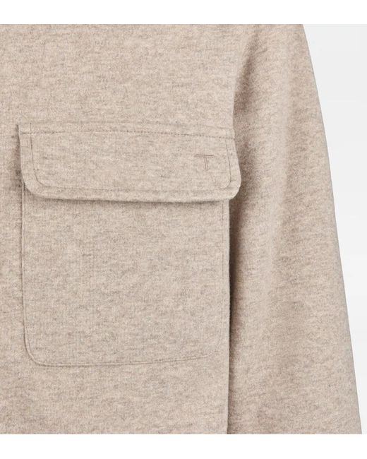 Tod's Natural Buttoned Flap-Pocket Shirt Jacket for men