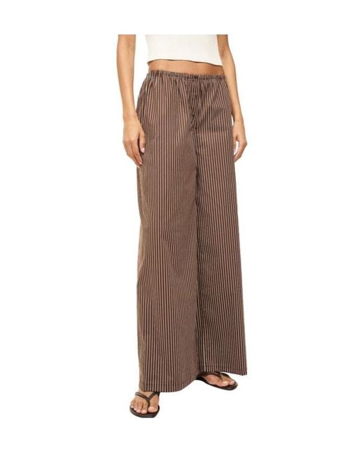 Staud Brown Elastic Waist Casual Pants