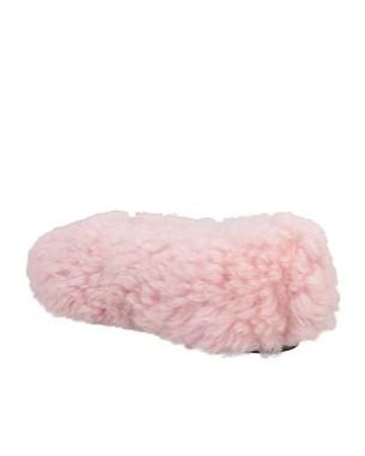 Marni Pink Shearling Lined Flat Shoes