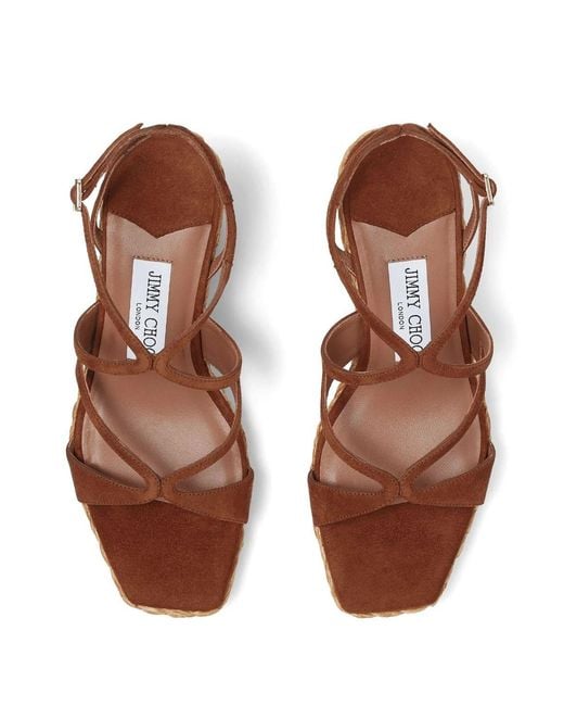 Jimmy Choo Metallic Ayla Wedge Sandals