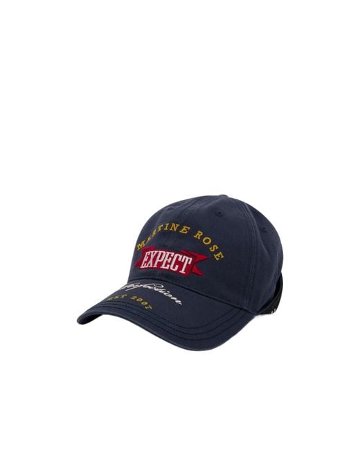 Martine Rose Blue Logo Embroidered Baseball Cap for men