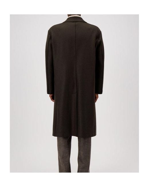 Harris Wharf London Black Two-Button Wool Coat for men