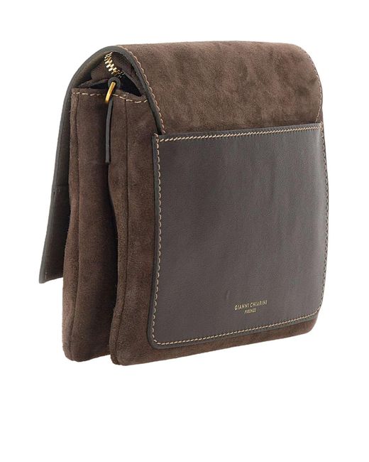 Gianni Chiarini Brown Flap Pocket Shoulder Bag