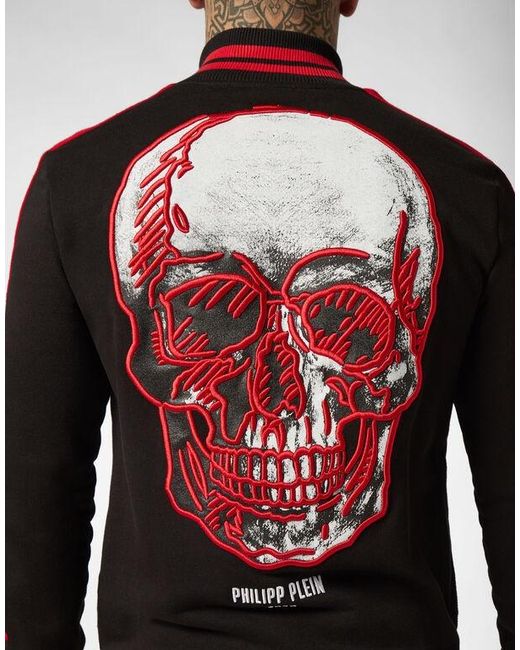 Philipp Plein Black Logo Casual Jacket for men