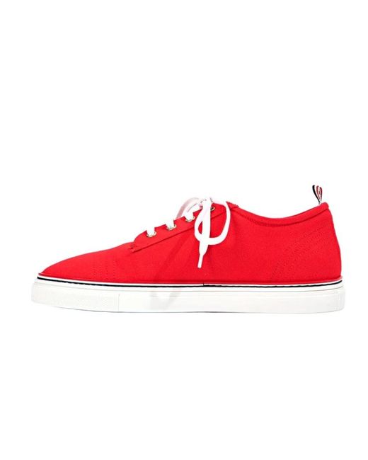 Thom Browne Red Round-Toed Athletic Shoes for men
