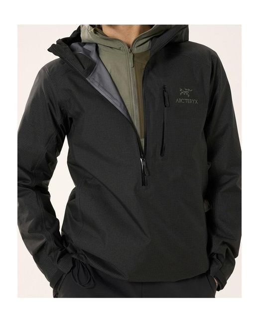 Arc'teryx Black Alpha Gore-Tex Lightweight Hooded Jacket